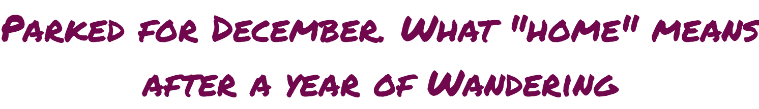 Parked for December. What 